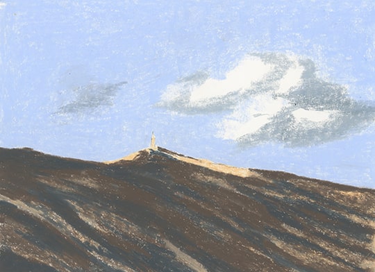 Vue sur le Mont Ventoux - pastel