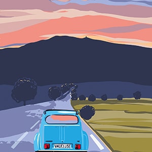 illustratrice Beata Suty, Affiche Vaucluse, illustration Digital