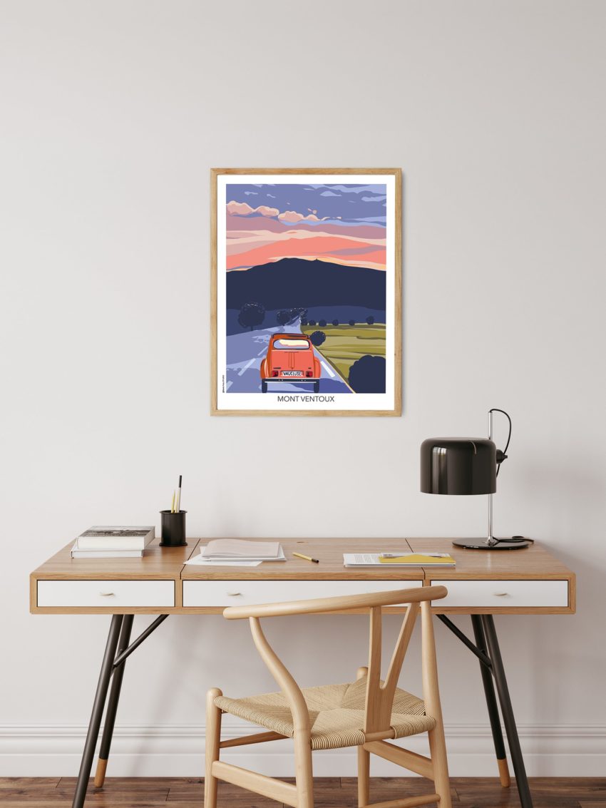 Affiche Poster Mont Ventoux 2CV