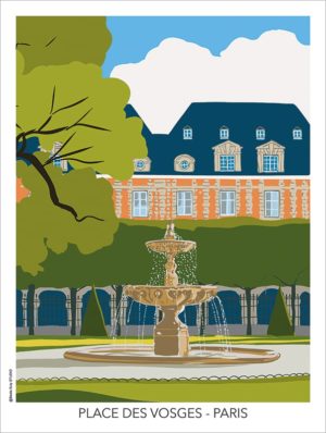 Affiche Paris Place de Vosges
