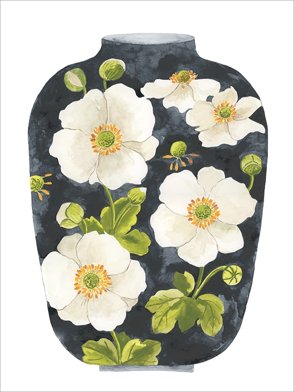 Vase Anemones Affiche Vase Anemones
