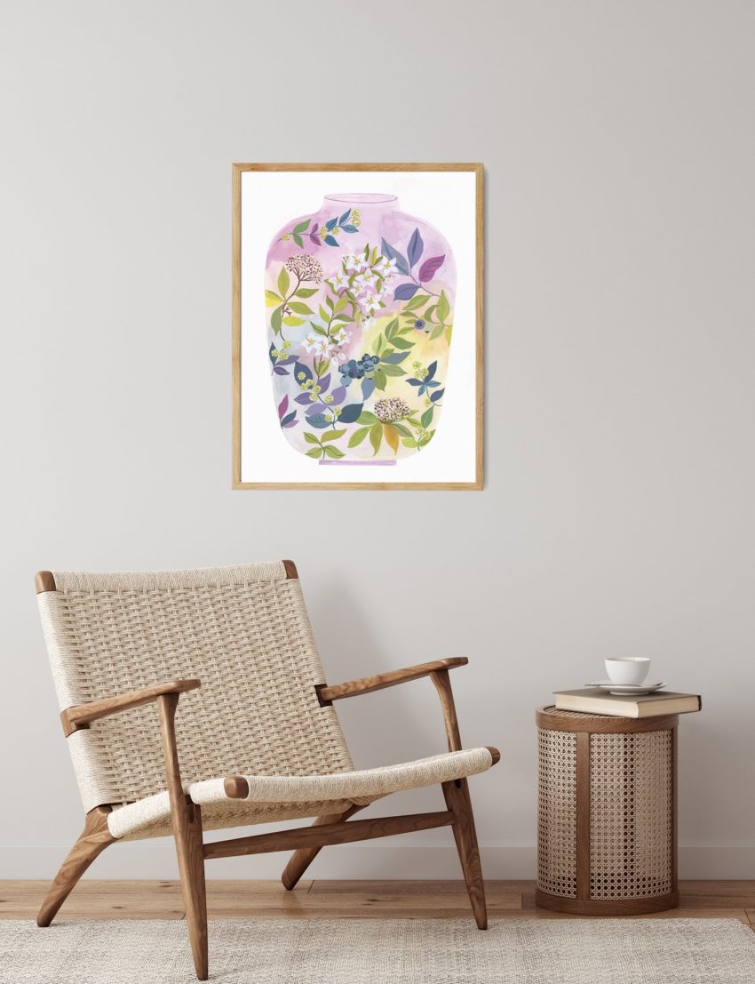 Affiche Vase fleurs décoration murale