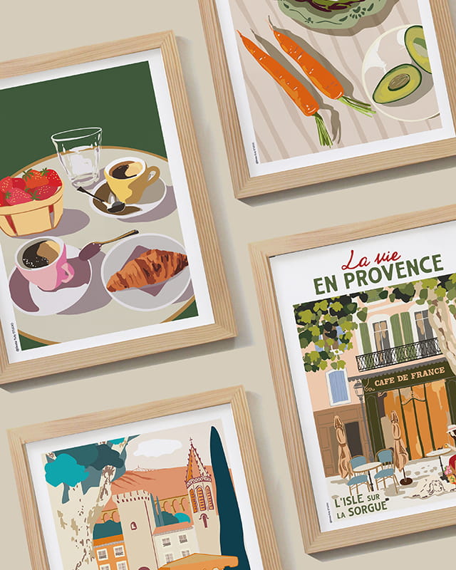 4 Affiches Provence Ventoux